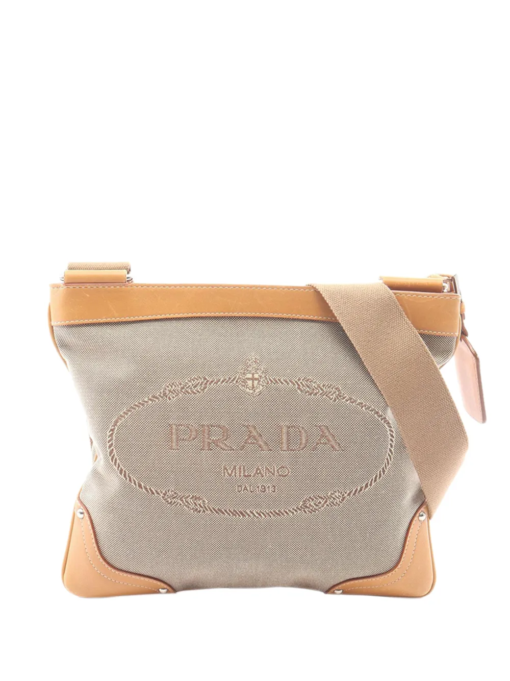 Prada Pre-Owned 2000-2026 Canvas Canapa Logo crossbody bag - Toni neutri