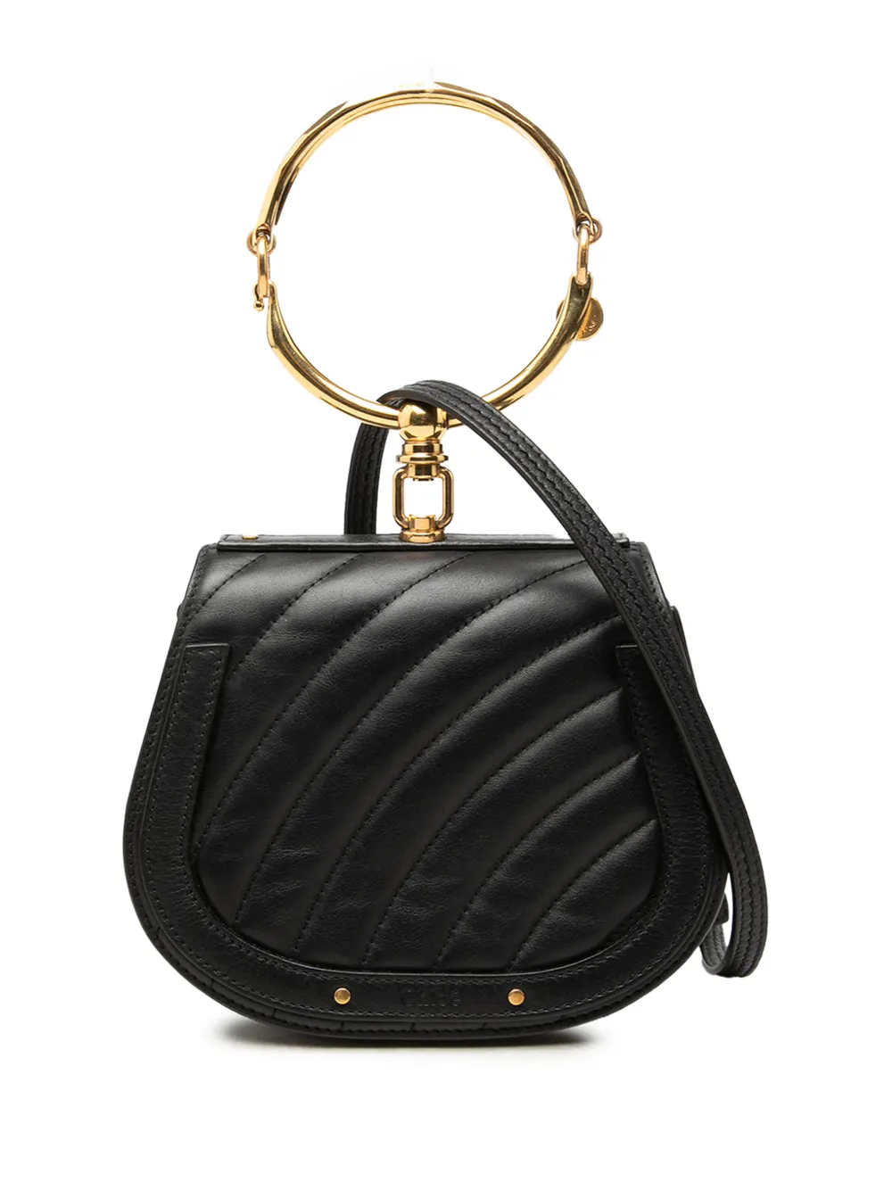Chloé Pre-Owned 2018 Small Quilted Leather Nile Bracelet satchel - Schwarz
