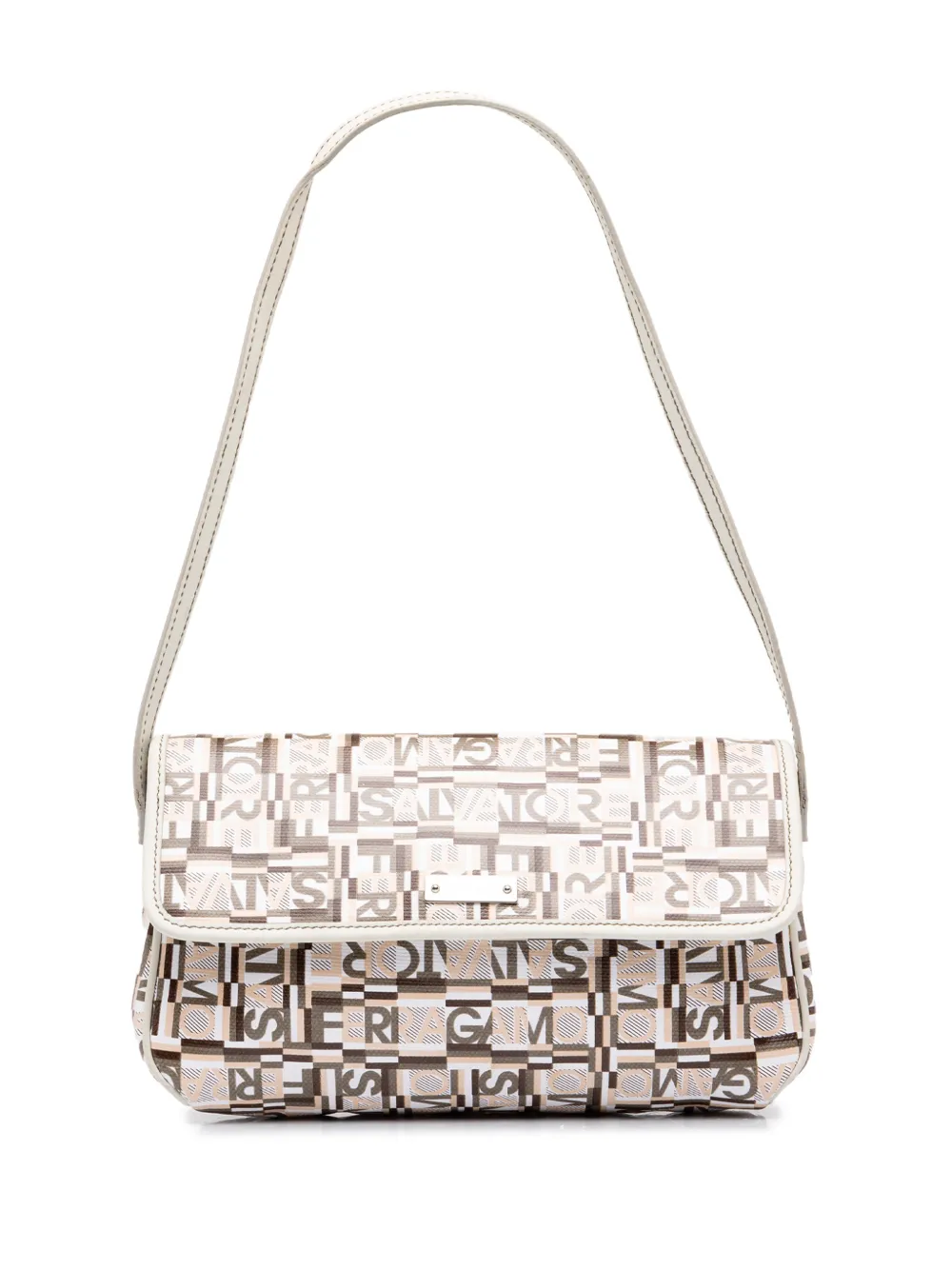 Ferragamo Pre-Owned 2000-2010 PVC Logo Print shoulder bag - Toni neutri