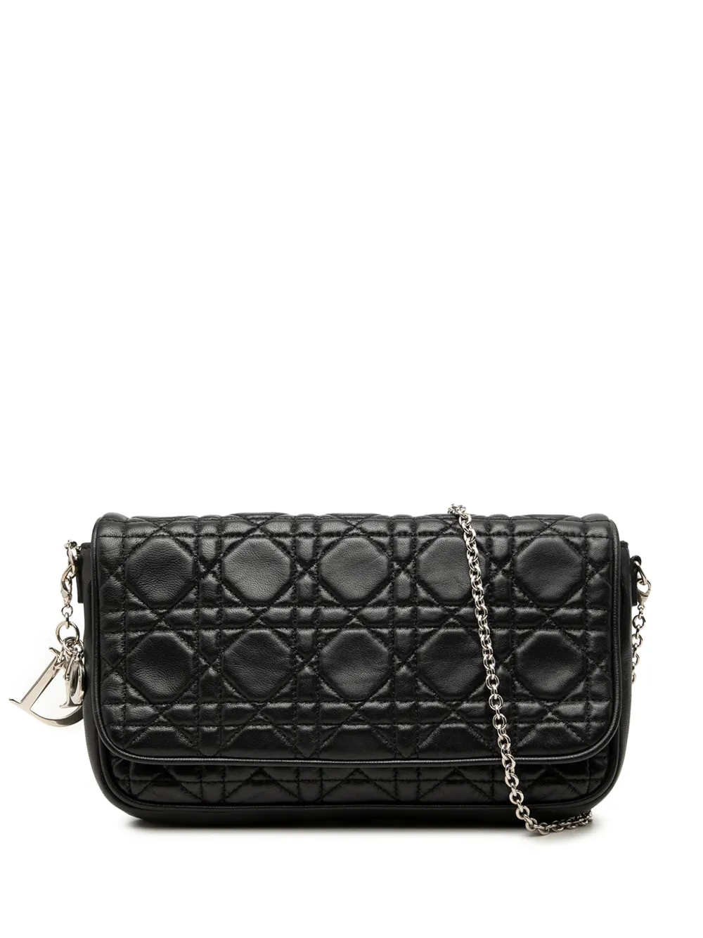 Christian Dior Pre-Owned 2011 Lambskin Cannage Lady Dior Chain crossbody bag - Schwarz