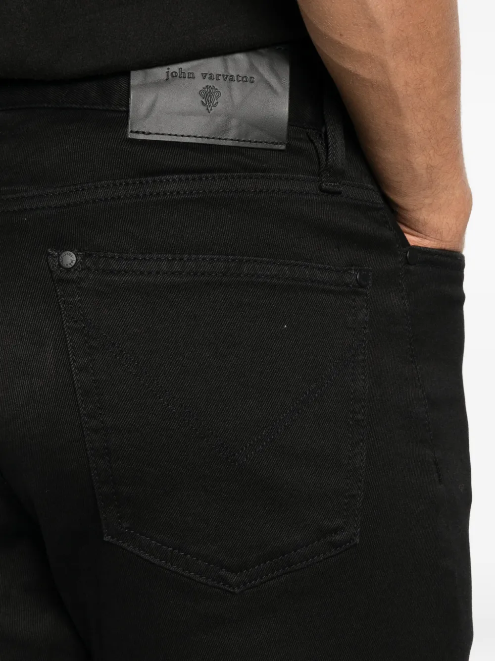 John Varvatos slim-fit jeans Zwart
