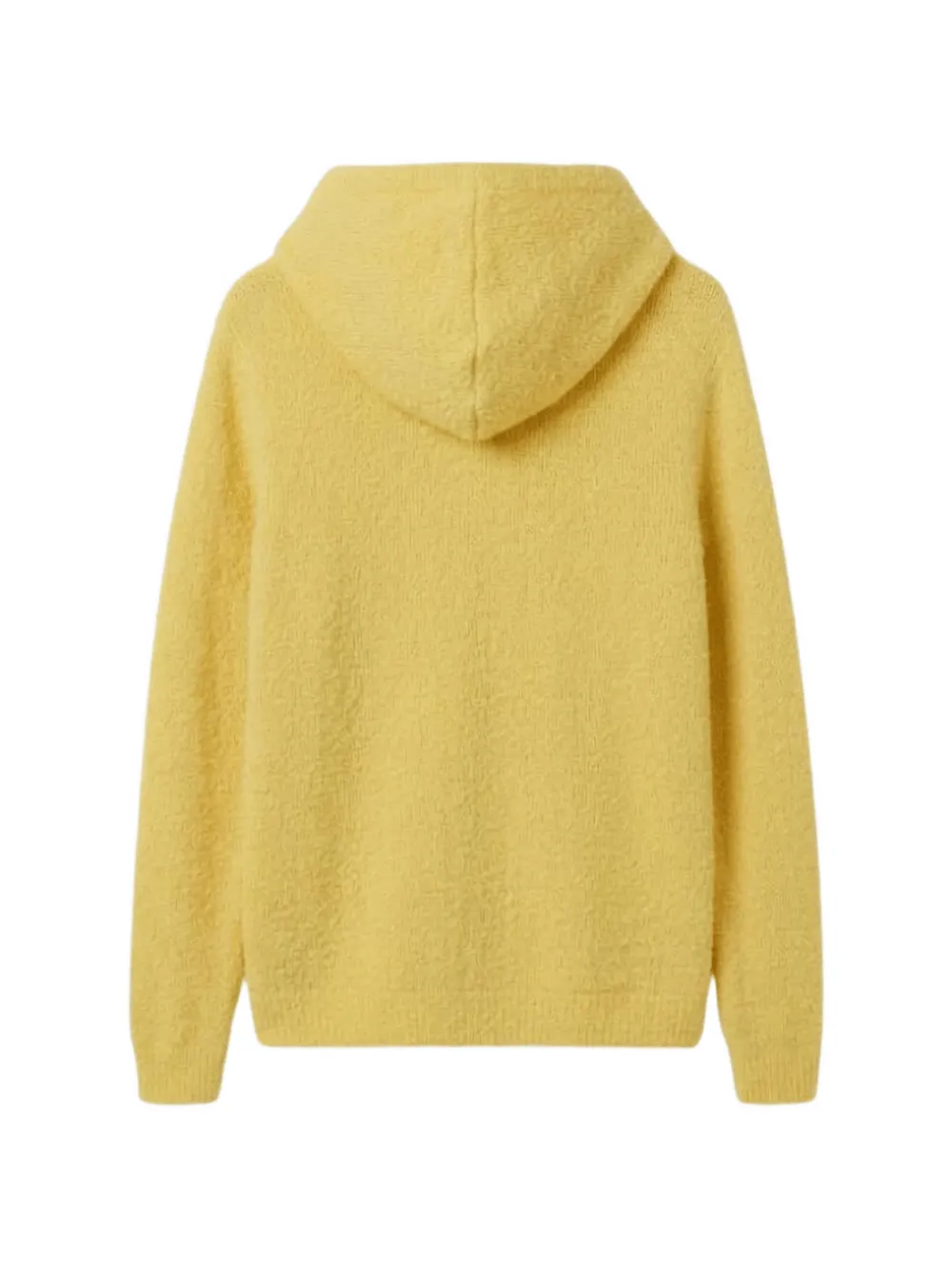 Roberto Collina zip-up knitted hoodie Geel