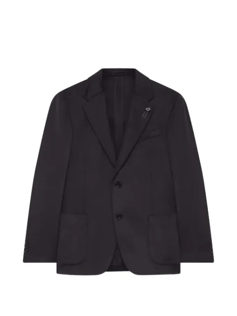 Lardini flower-brooch single-breasted jacket