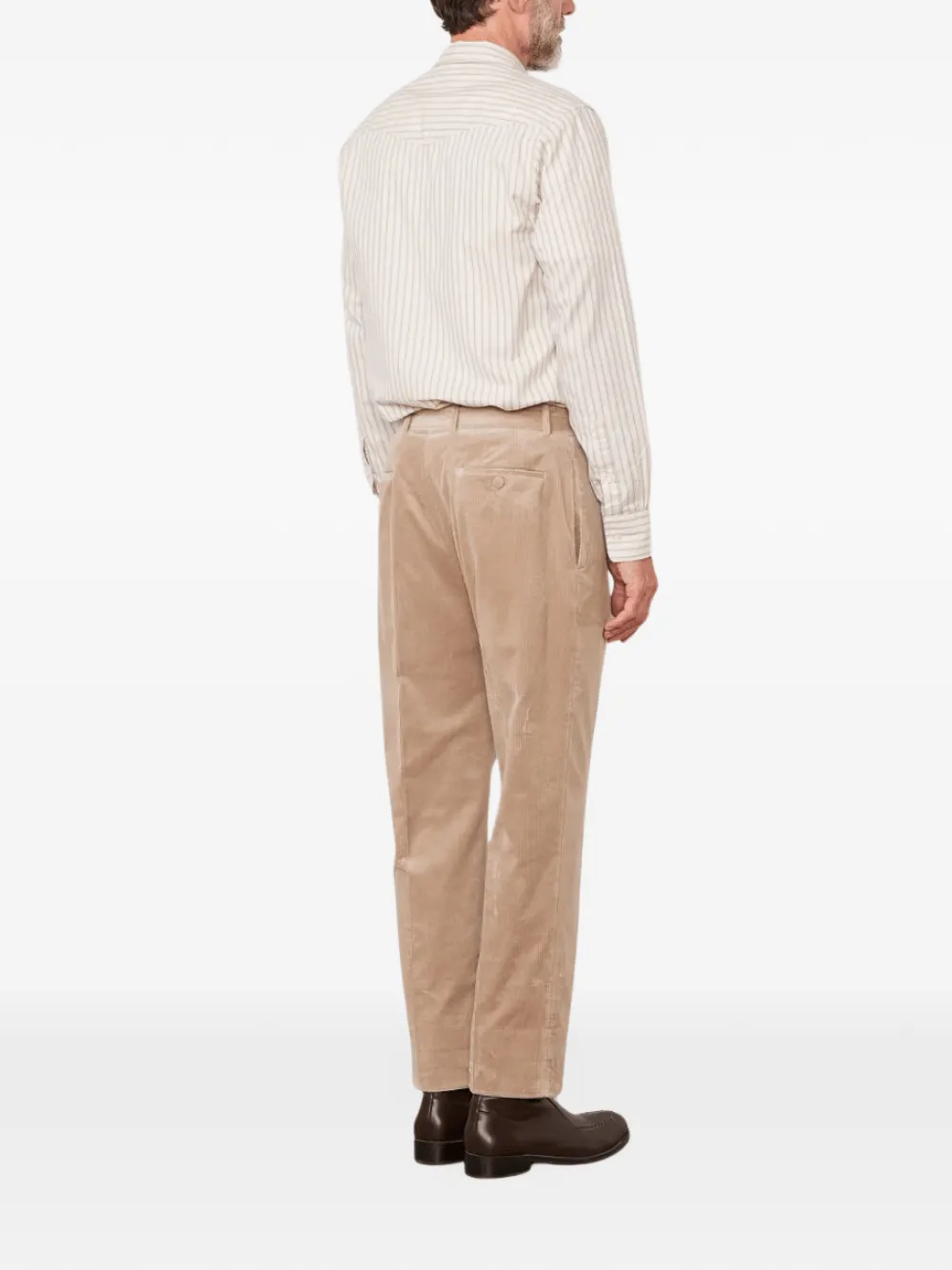 Officine Generale Hoche belted tapered trousers Beige