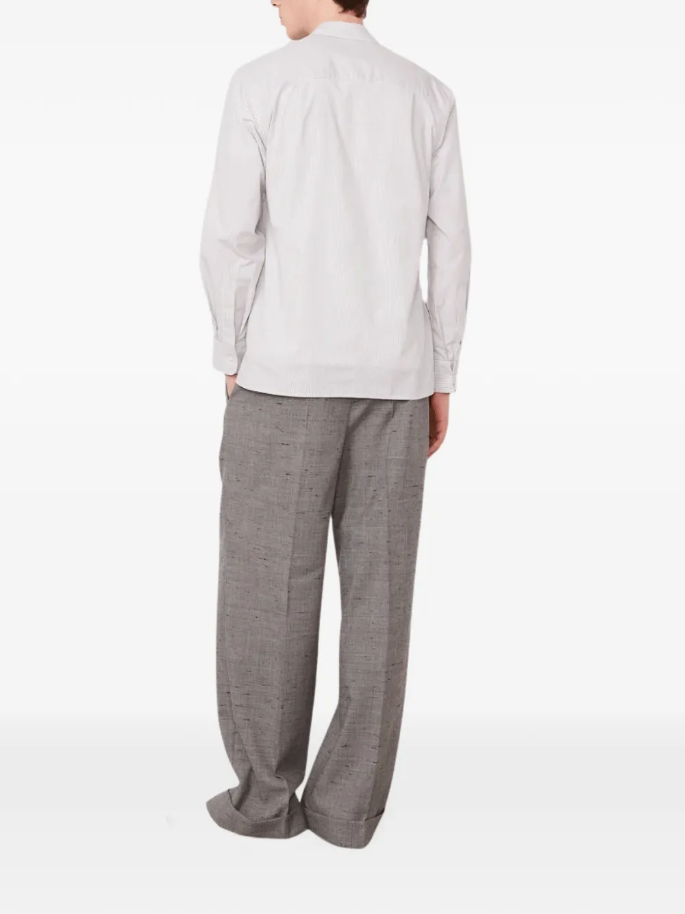 Officine Generale Gudo striped shirt Grijs