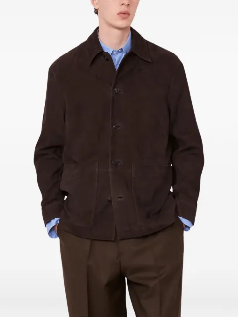 Officine Generale Silvio suede overshirt