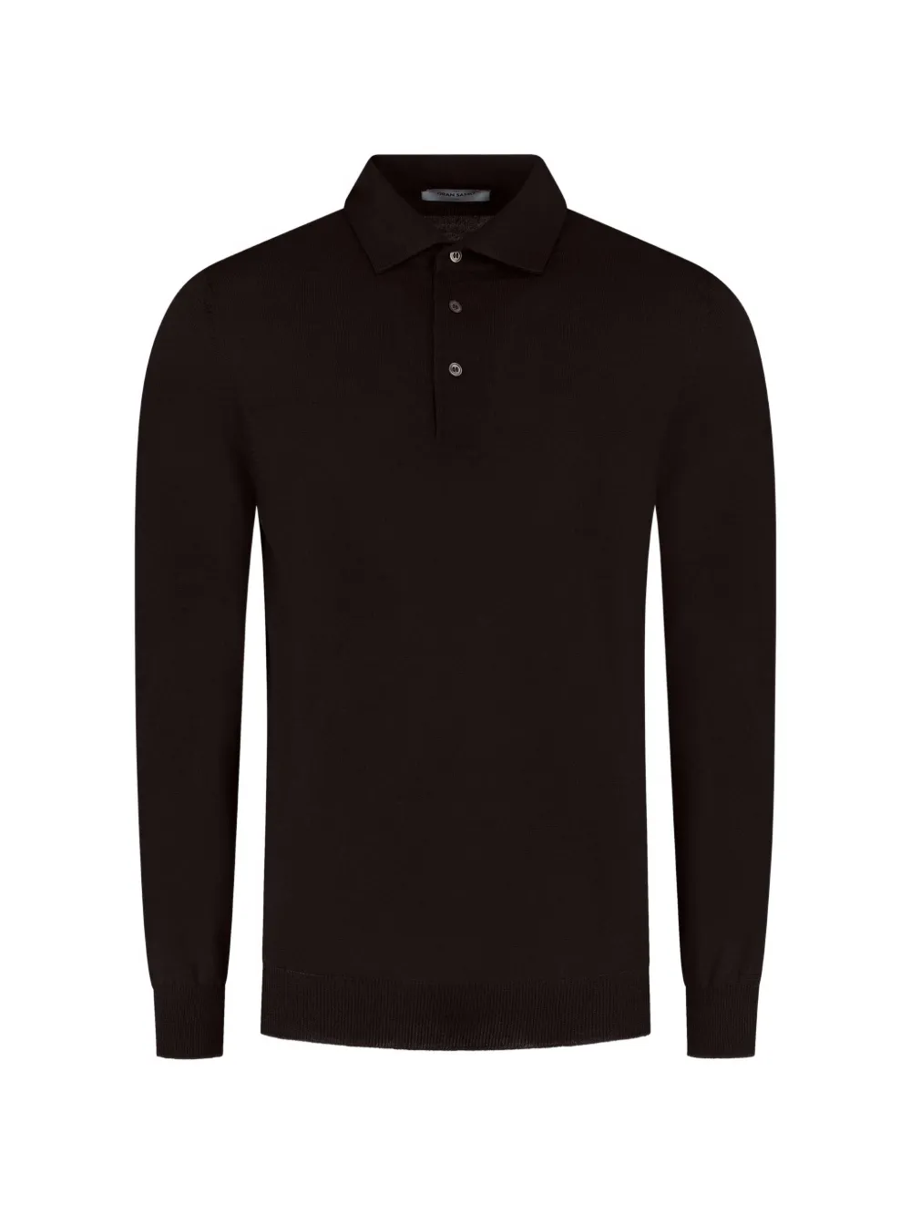 Gran Sasso long-sleeve polo shirt - Marrone