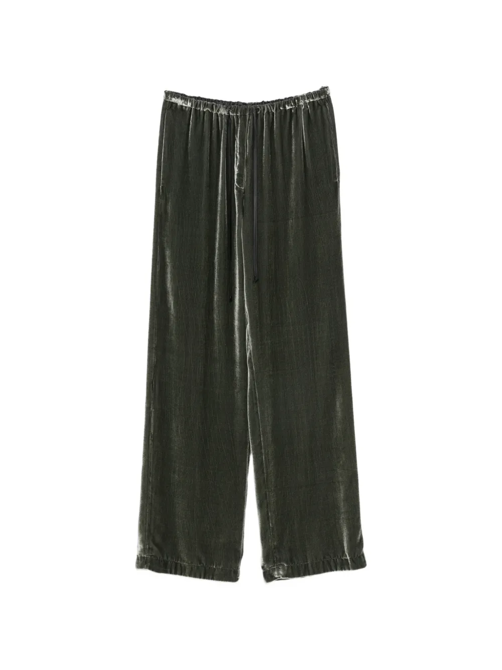 Forte velvet drawstring trousers Groen