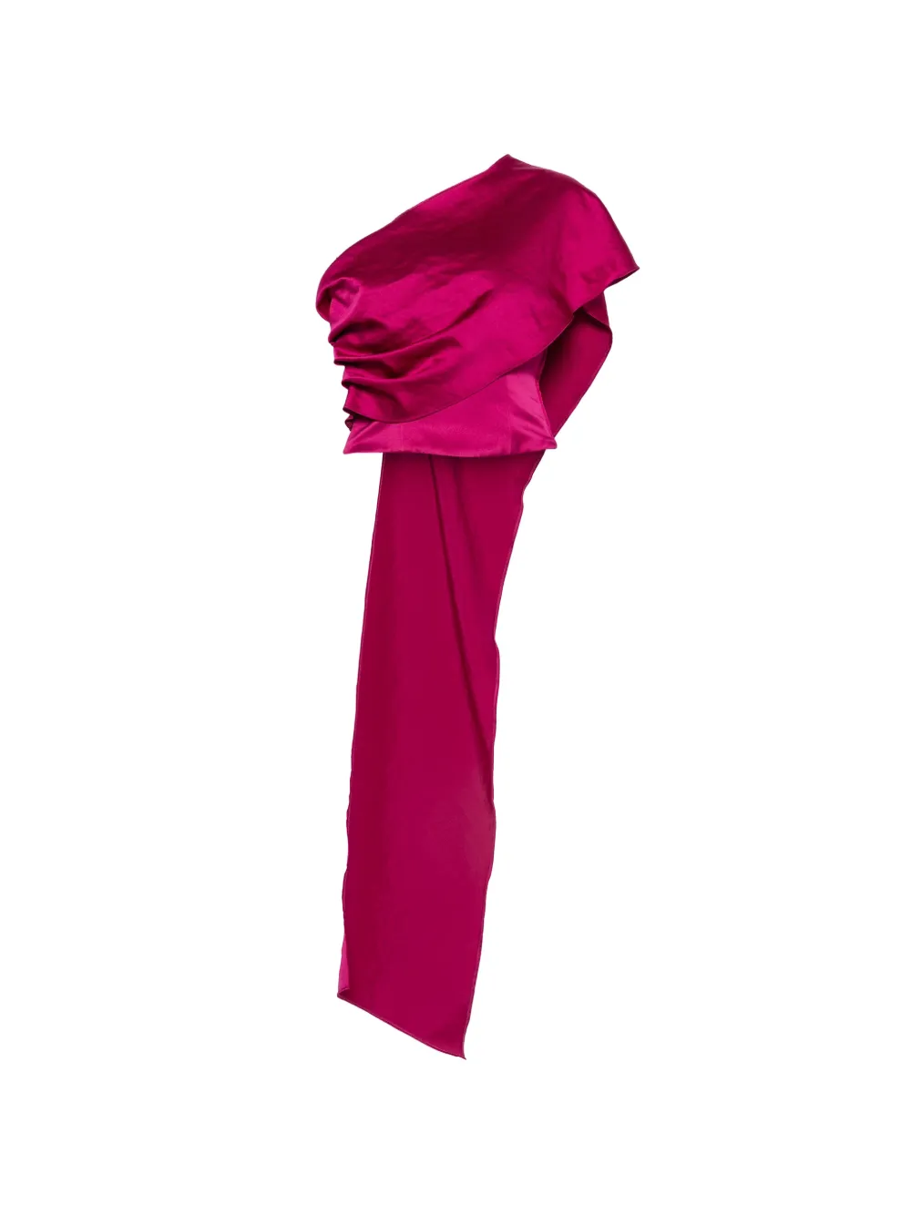 Forte one-shoulder draped top Roze