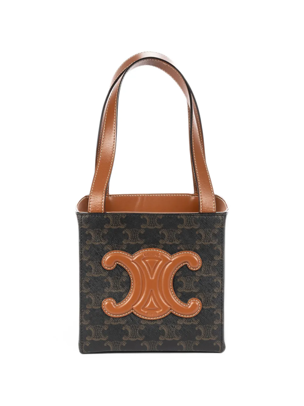 Celine Pre-Owned Cube Cuir Triomphe mini bag - Braun