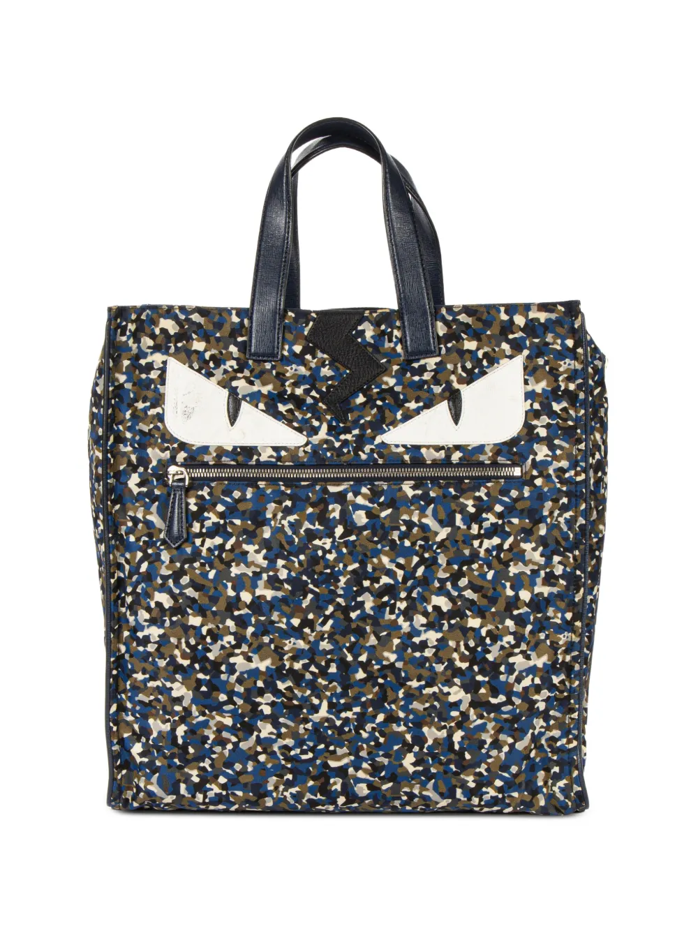 Fendi Pre-Owned Bugs camouflage tote bag - Blue