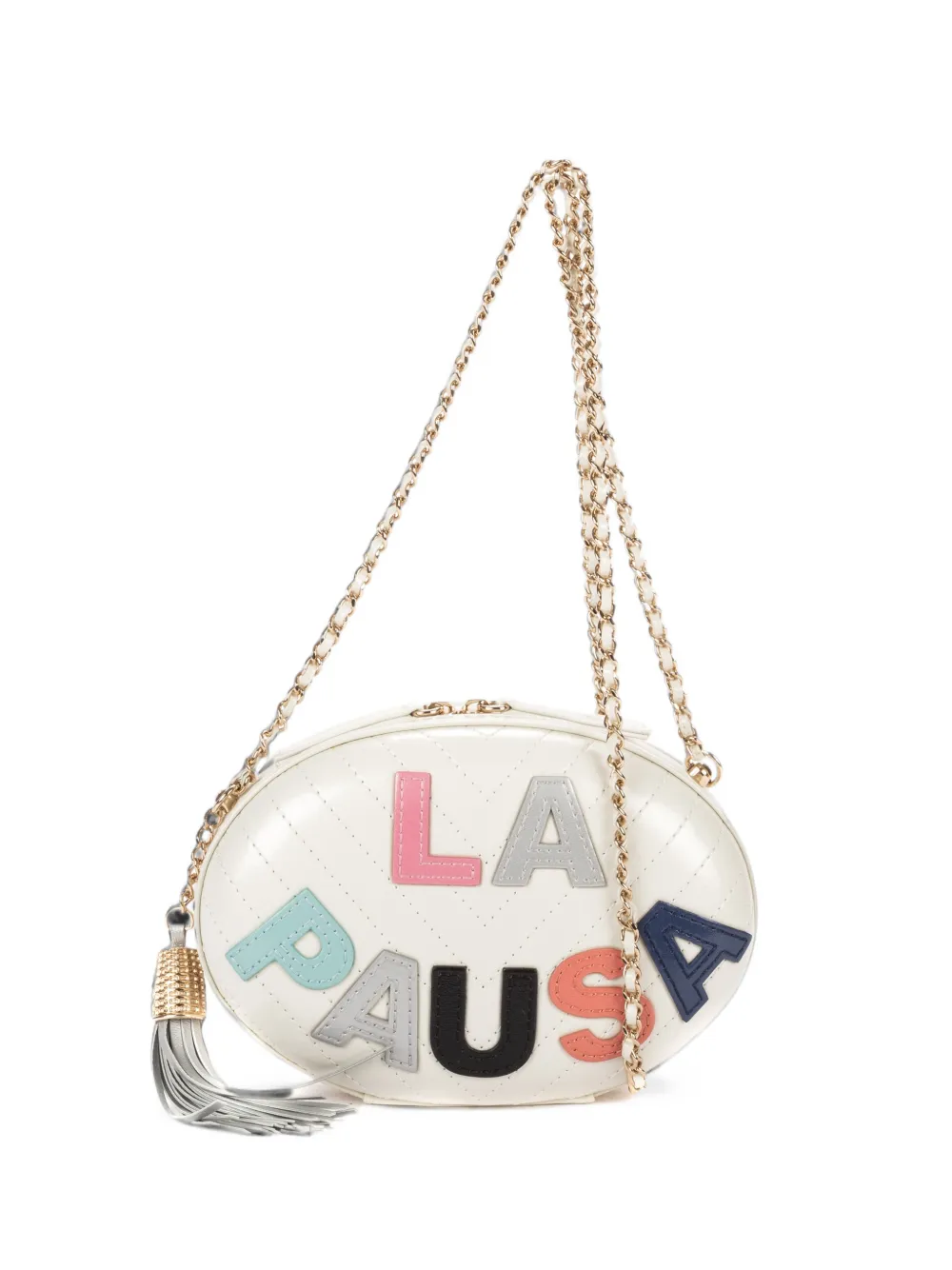 CHANEL Pre-Owned La Pausa chevron mini bag - White