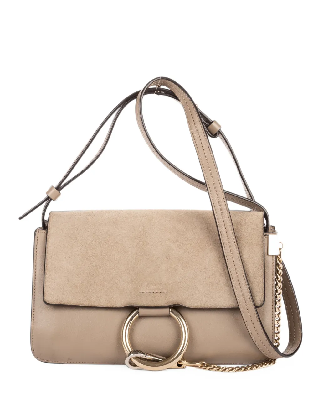 Chloé Pre-Owned Small Faye leather shoulder bag - Nude