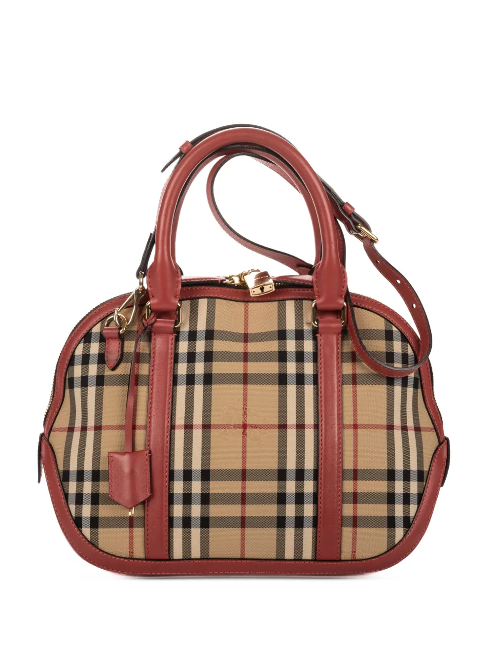Burberry Pre-Owned small Orchard Haymarket Check two-way handbag - Neutrals