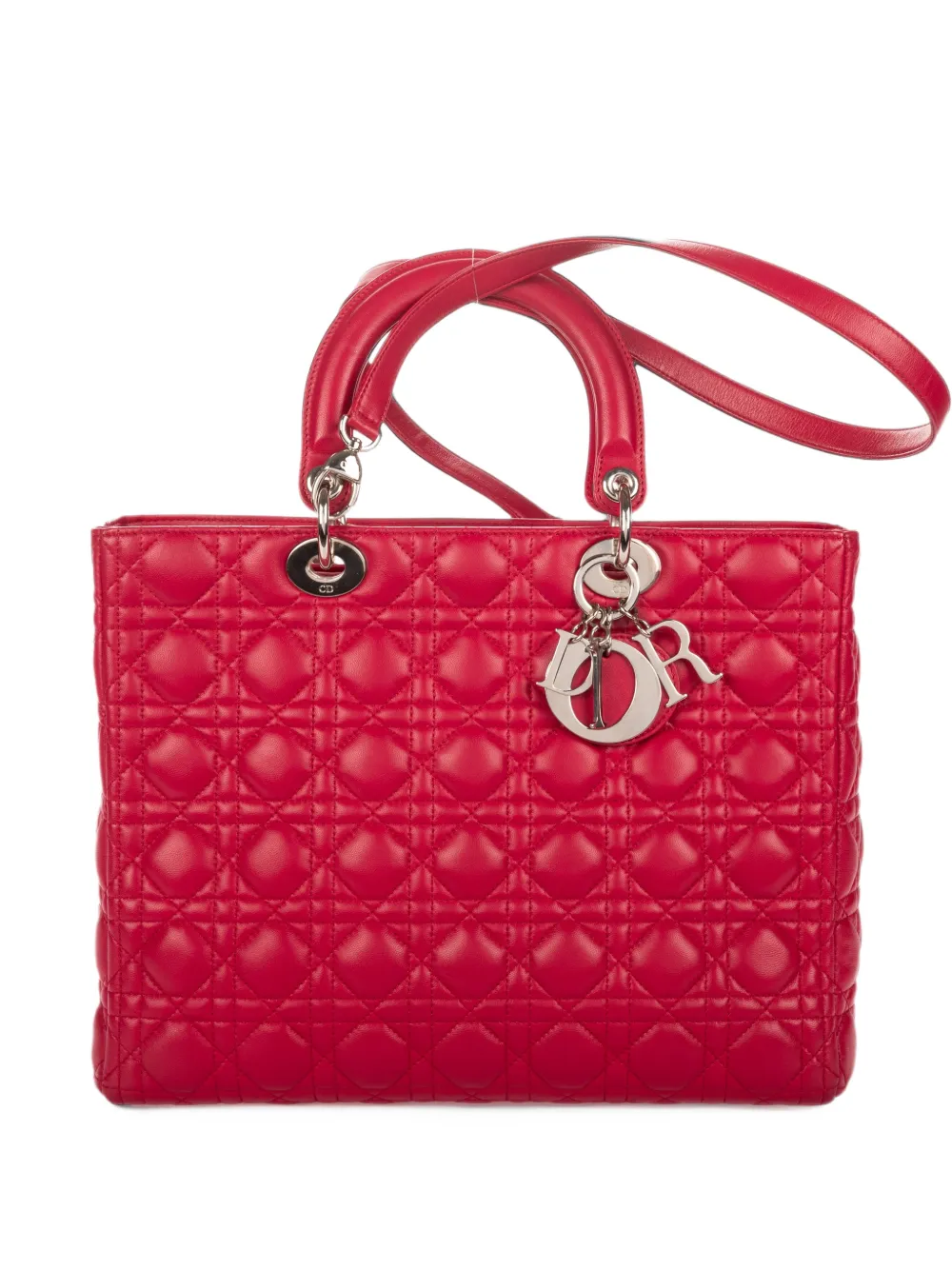 Christian Dior Pre-Owned Large Lady Dior Cannage tote bag - Rosa