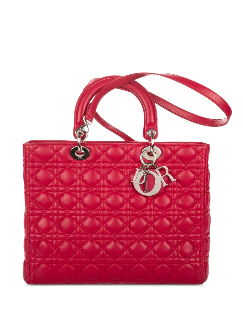 Christian Dior Pre-Owned Large Lady Dior Cannage tote bag - Rosa