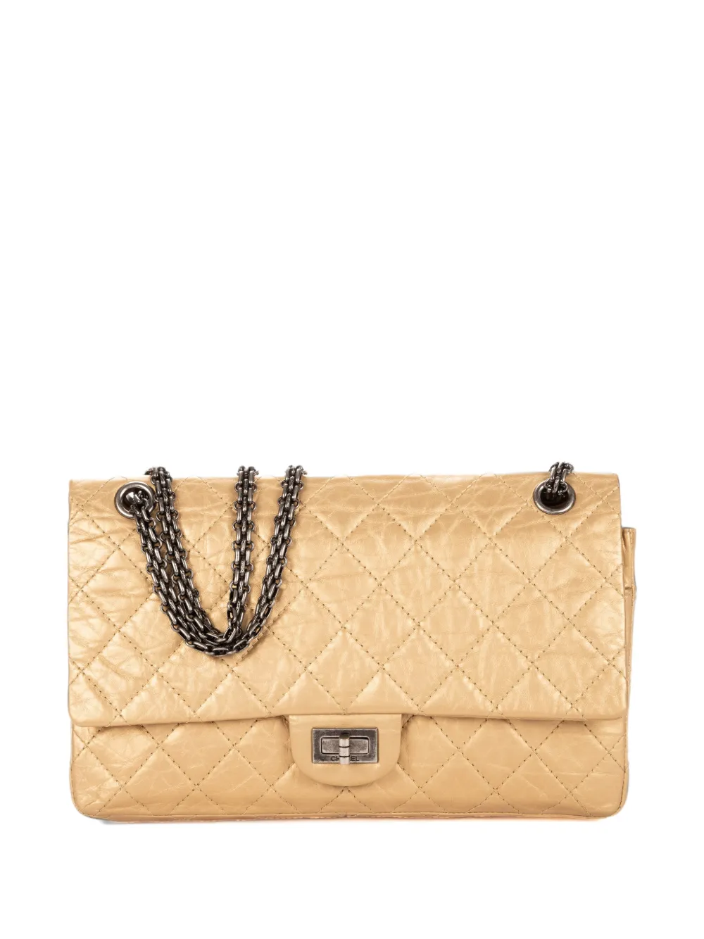 CHANEL Pre-Owned 2.55 Reissue quilted crossbody bag - Gold