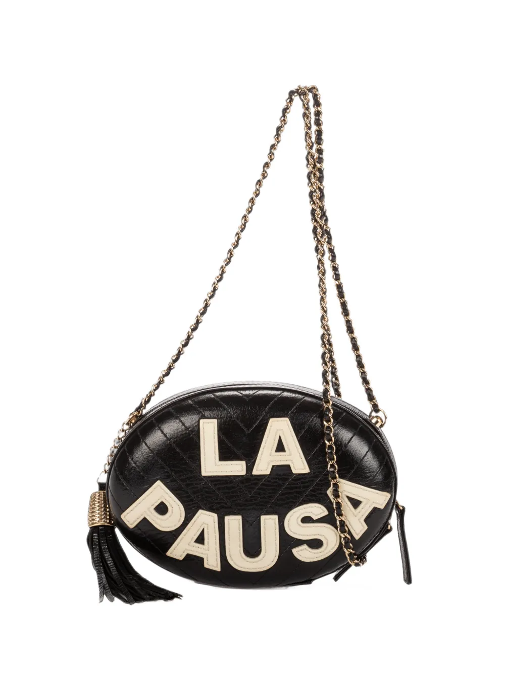 CHANEL Pre-Owned La Pausa quilted chevron shoulder bag - Schwarz