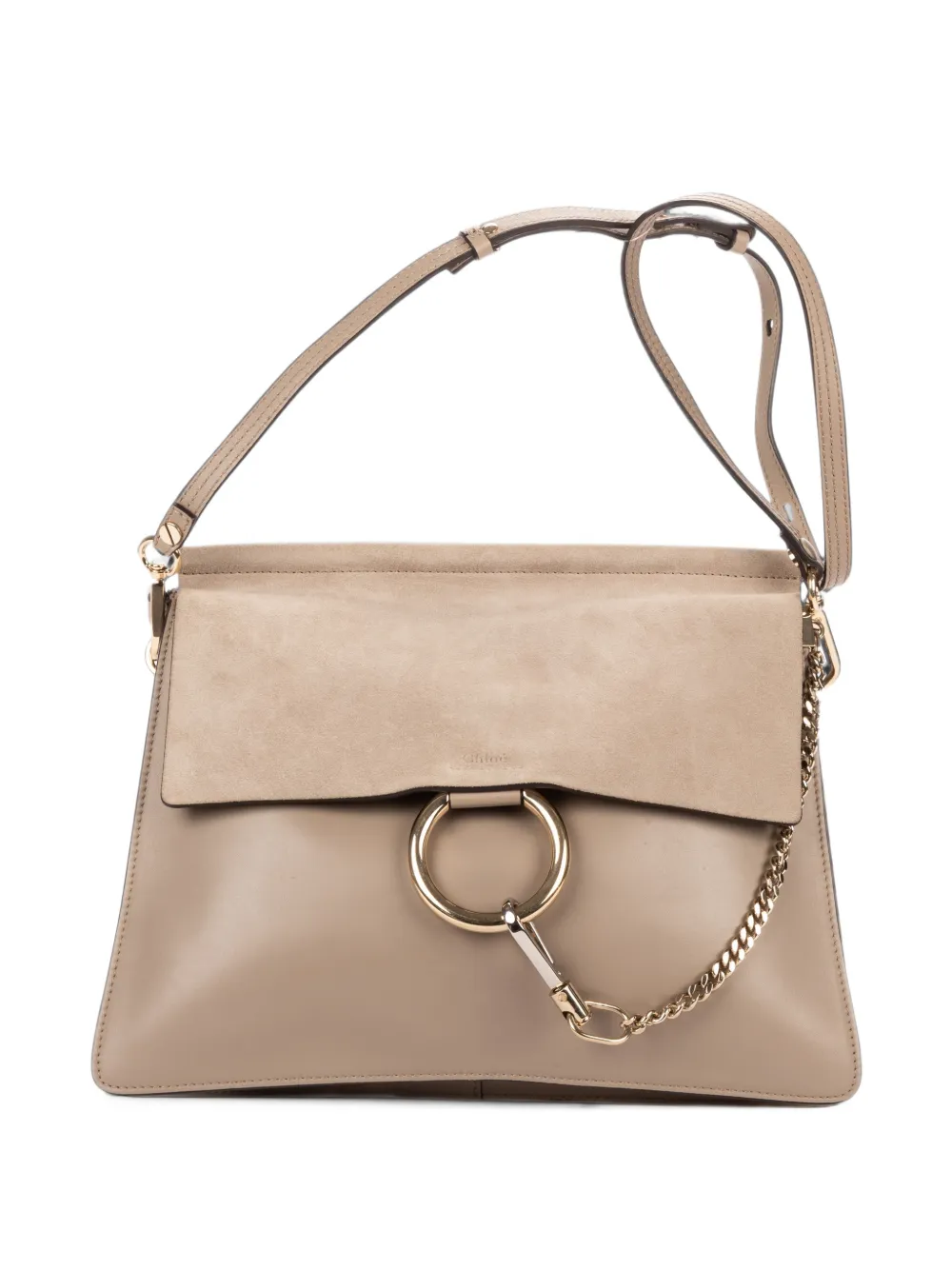 Chloé Pre-Owned Medium Faye leather shoulder bag - Grau