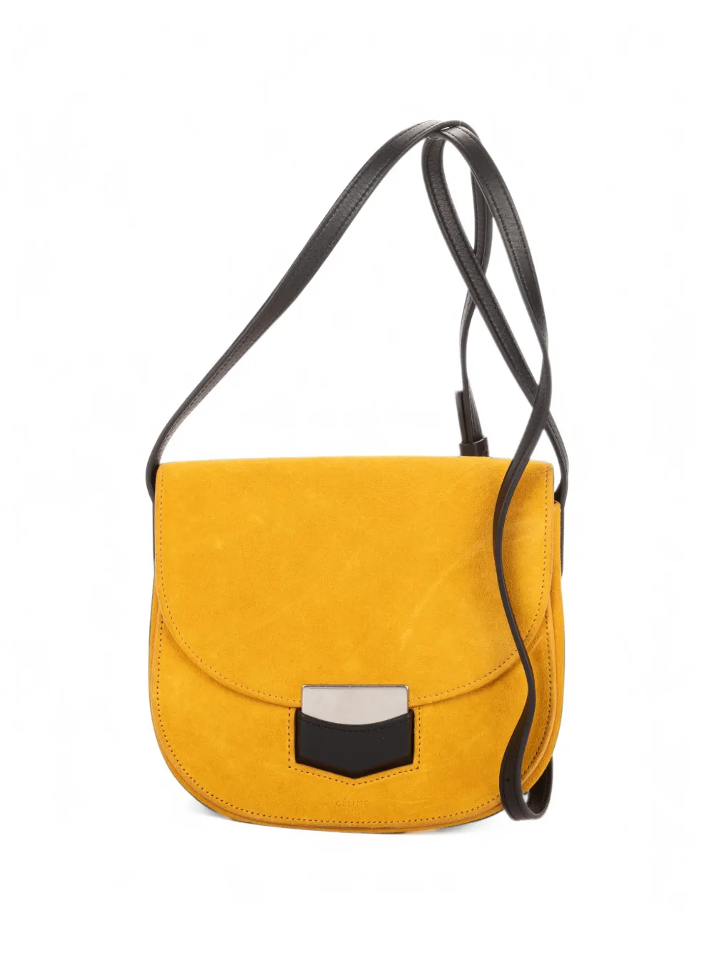 Celine Pre-Owned Trotteur crossbody suede bag - Gelb
