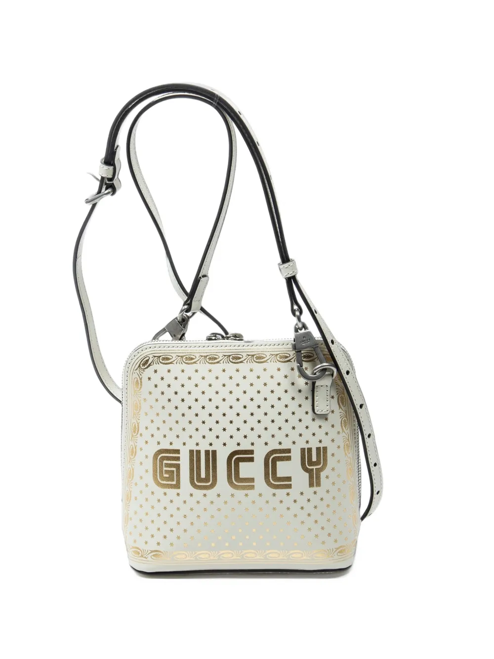Gucci Pre-Owned Guccy star-print shoulder mini bag - Bianco