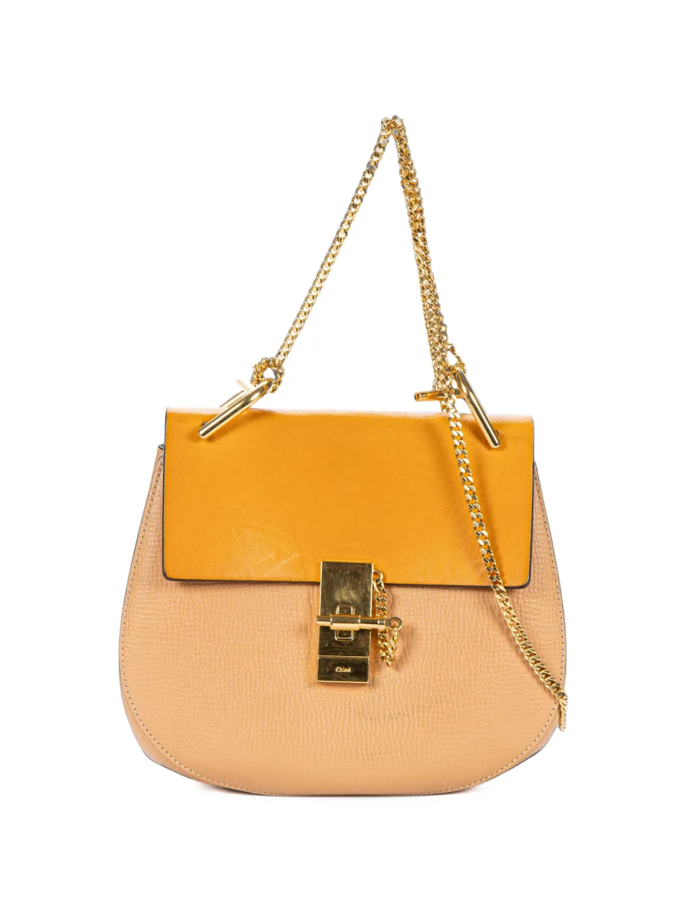 Chloé Pre-Owned small Bicolor Drew shoulder bag - Orange