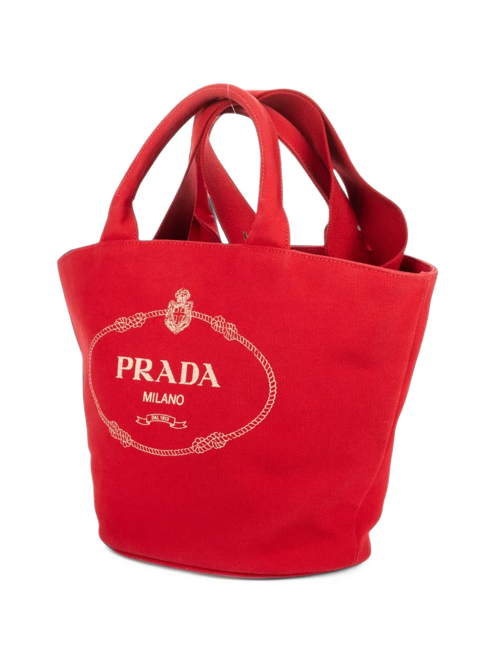Prada Pre-Owned Cabas logo-print tote bag - Rosso