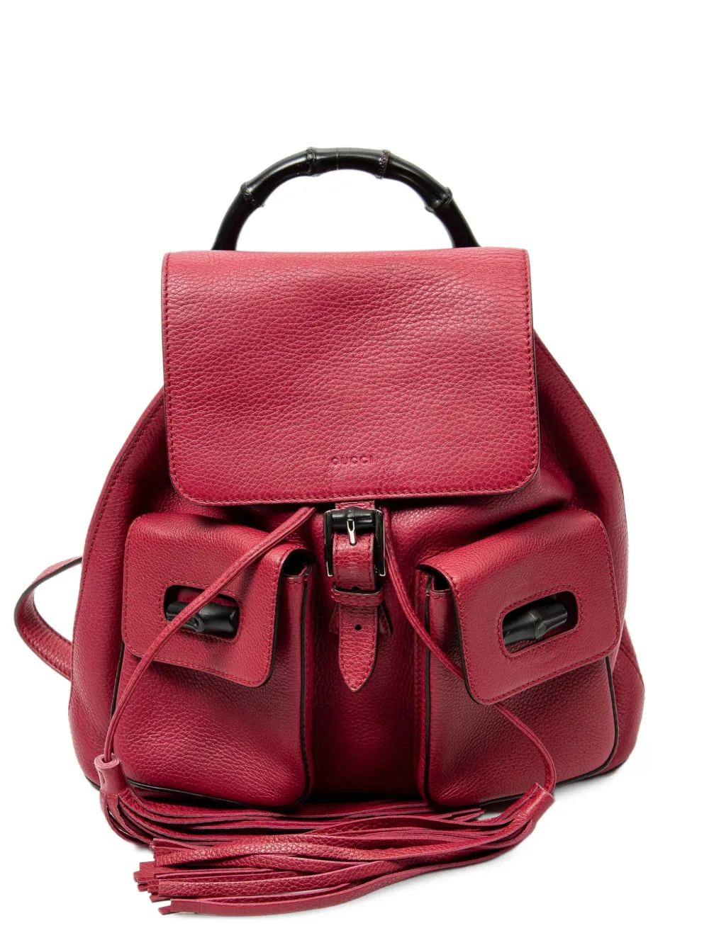 Gucci Pre-Owned Medium Bamboo Tassel leather backpack - Rosa