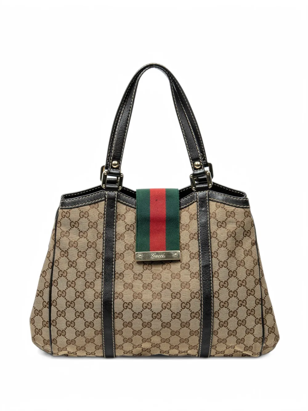 Gucci Pre-Owned GG Monogram Web tote bag - Nude
