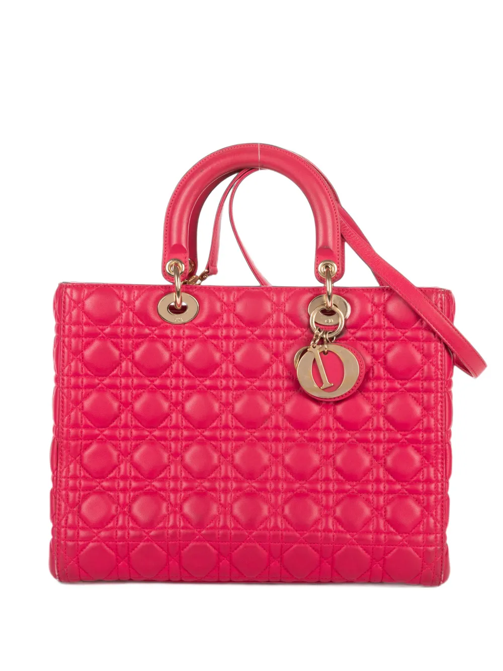 Christian Dior Pre-Owned large Lady Dior Cannage handbag - Rosa