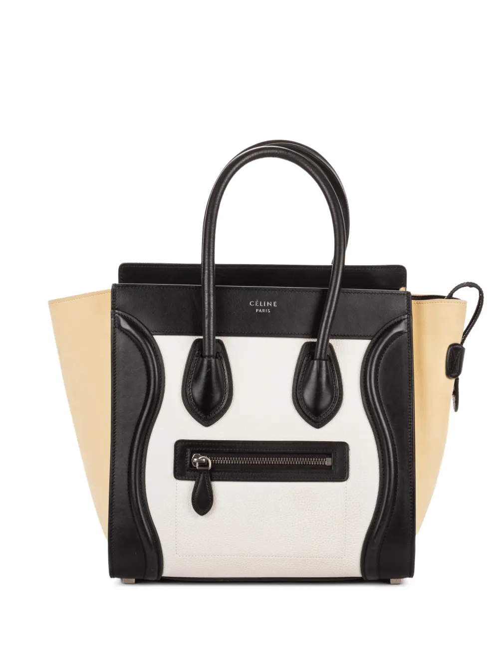 Celine Pre-Owned micro Luggage grained-leather tote bag - Weiß