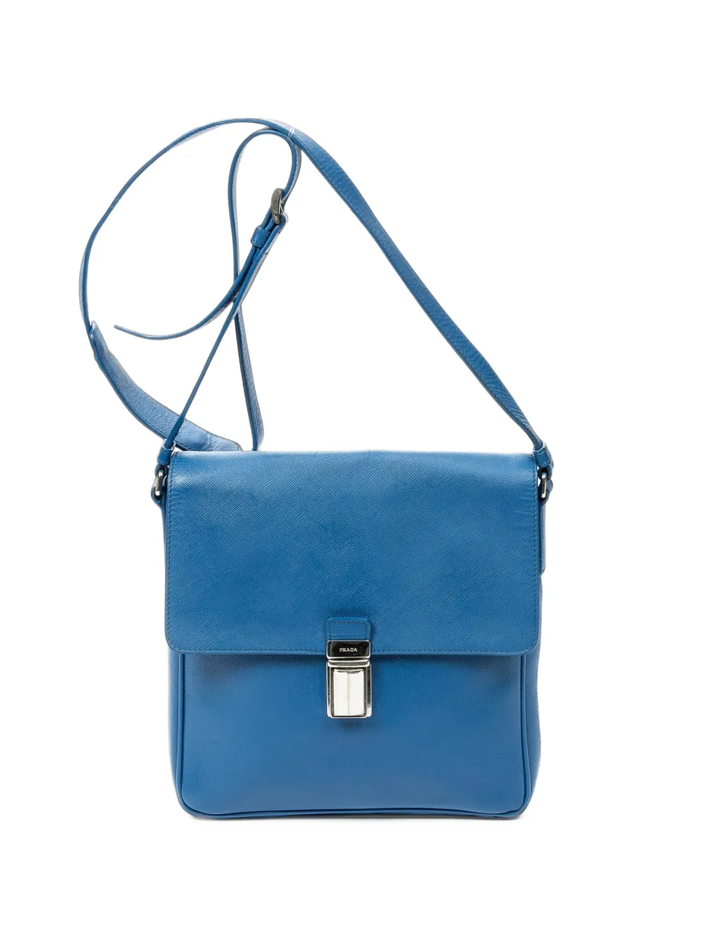 Prada Pre-Owned push-lock leather cross body bag - Blue