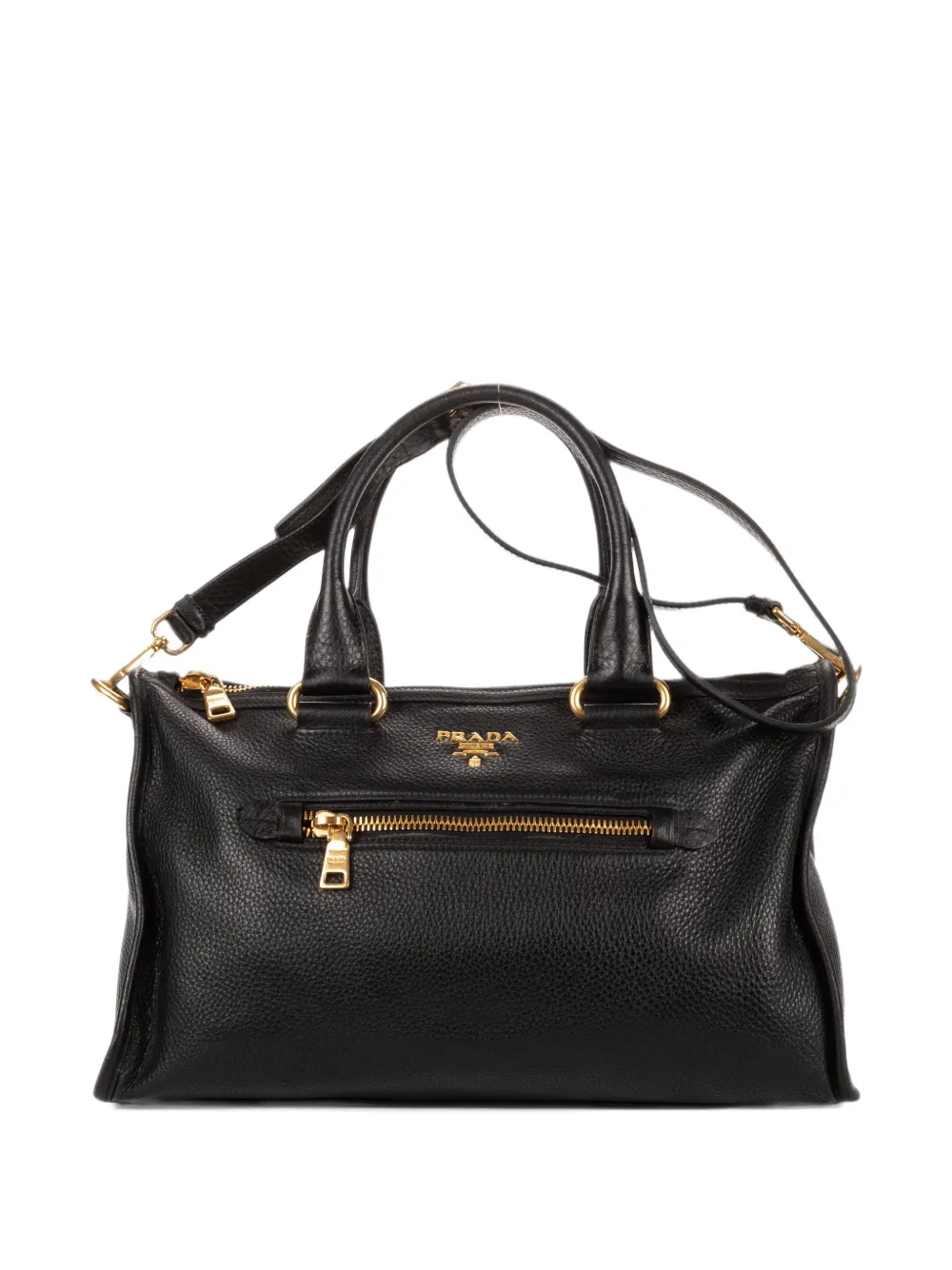 Prada Pre-Owned Vitello Daino grained-leather tote bag - Nero