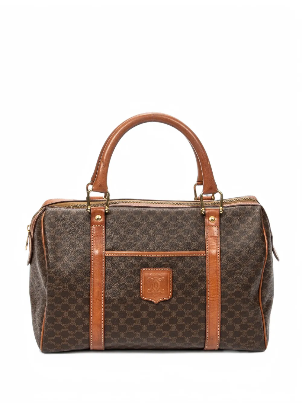 Celine Pre-Owned small Macadam Boston tote bag - Brown