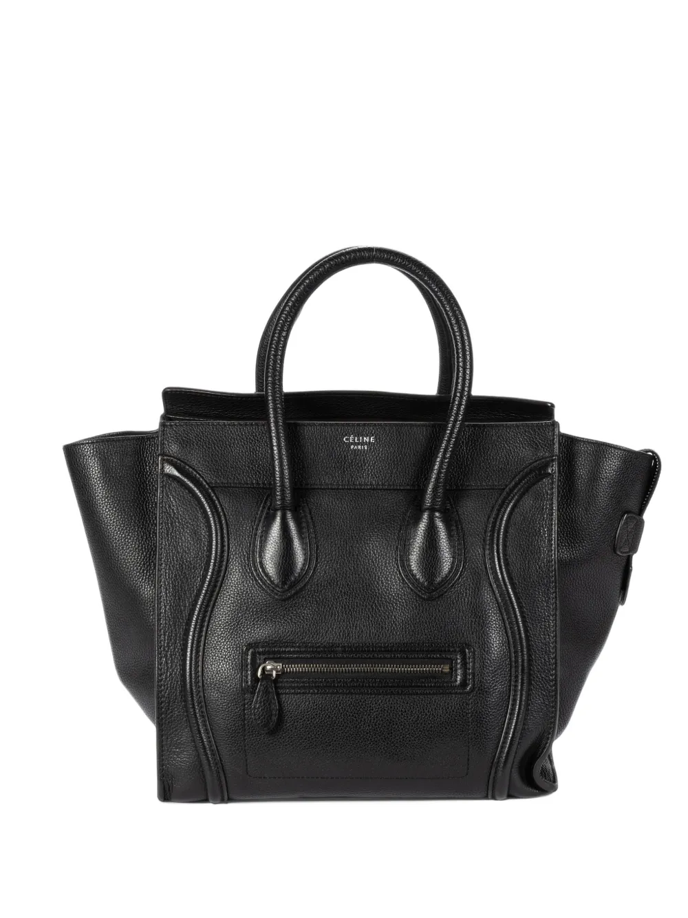 Celine Pre-Owned mini Luggage grained leather tote bag in Black