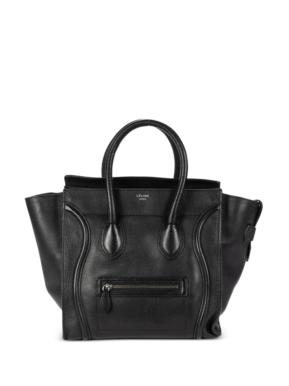 Celine Pre-Owned mini Luggage grained leather tote bag - Schwarz
