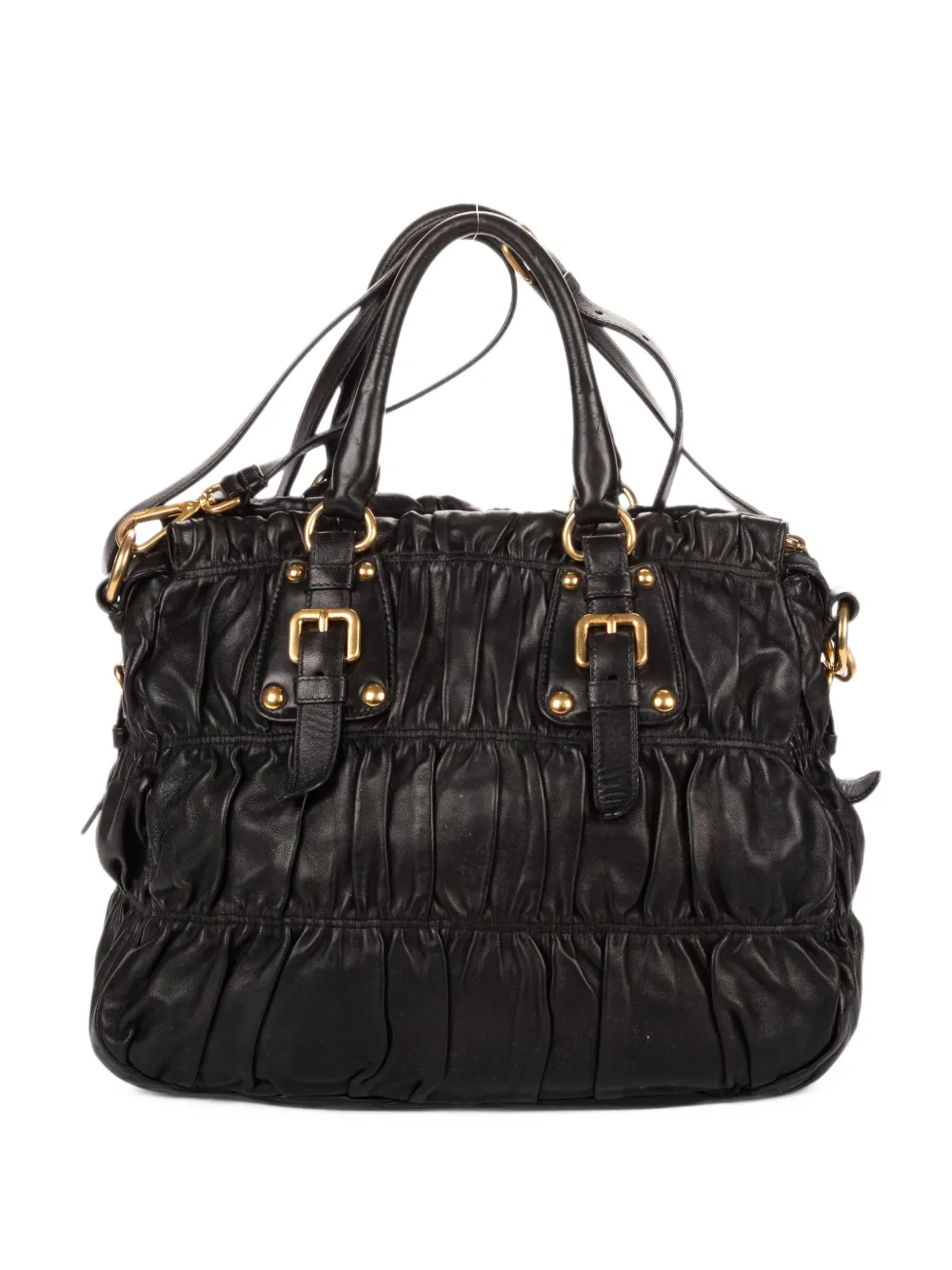 Prada Pre-Owned Medium Gaufre leather tote bag - Schwarz