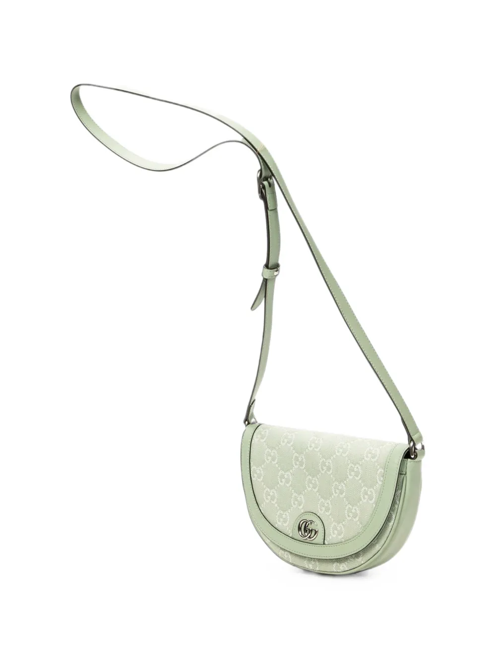 Gucci Pre-Owned mini Ophidia Monogram denim crossbody bag Groen