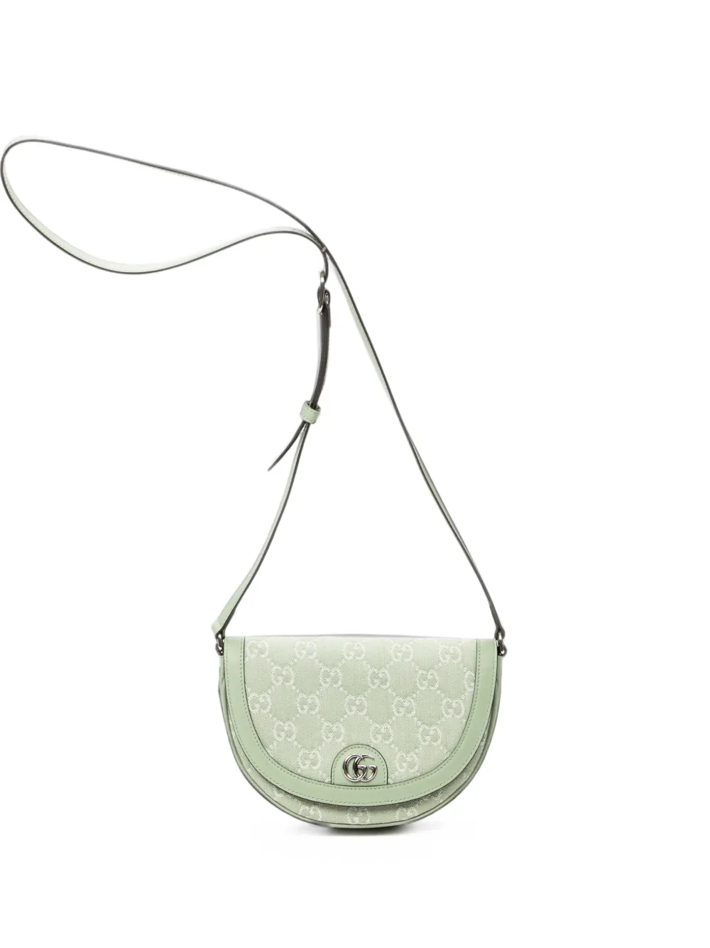 Gucci Pre-Owned mini Ophidia Monogram denim crossbody bag Groen