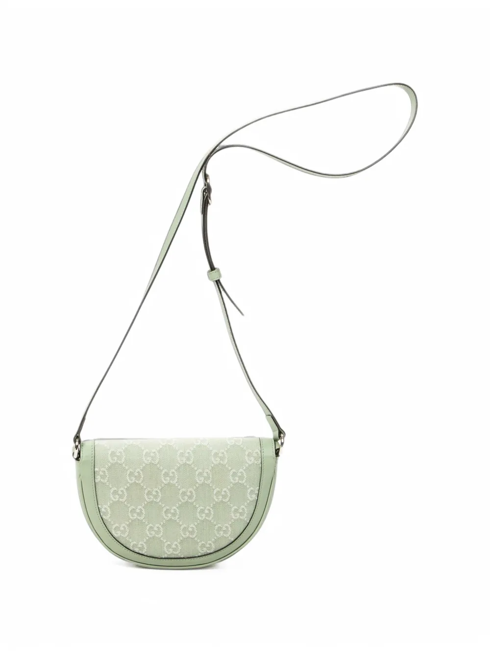 Gucci Pre-Owned mini Ophidia Monogram denim crossbody bag Groen