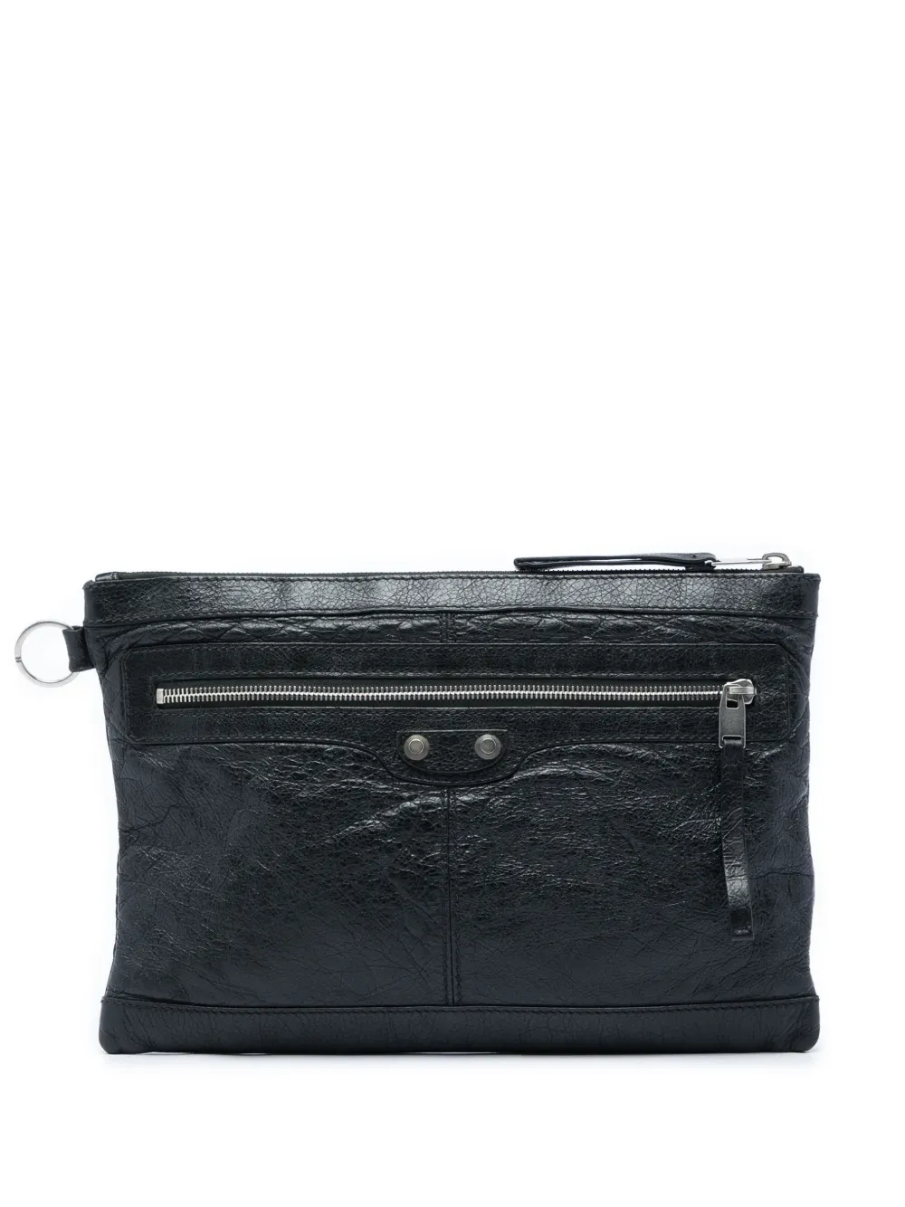 Balenciaga Pre-Owned 2004 Lambskin Motocross Classic Clip M clutch bag - Schwarz