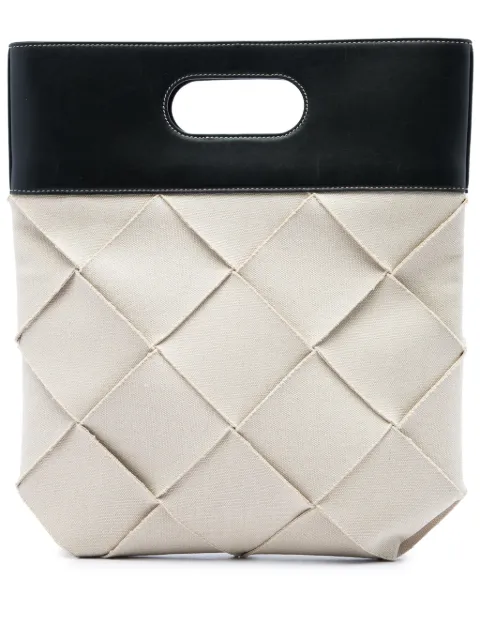 Bottega Veneta Pre-Owned 2012-2026 Small Canvas French Calfskin Slip tote bag