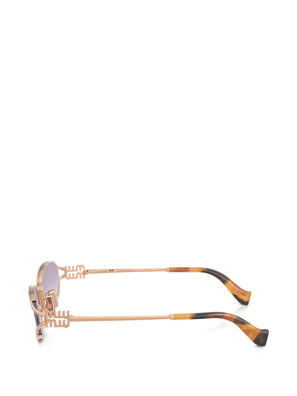 Miu Eyewear logo-plaque oval-frame sunglasses Roze