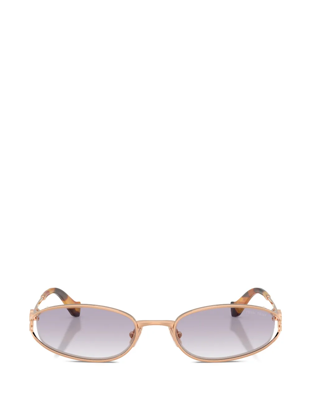 Miu Eyewear logo-plaque oval-frame sunglasses Roze