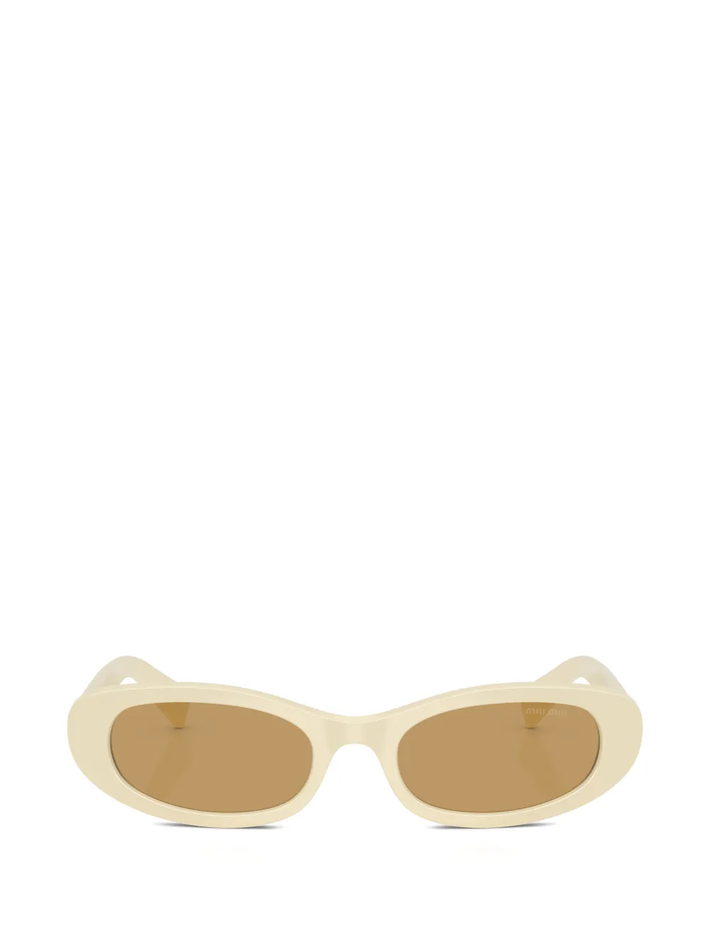 Miu Eyewear oval-frame sunglasses Beige