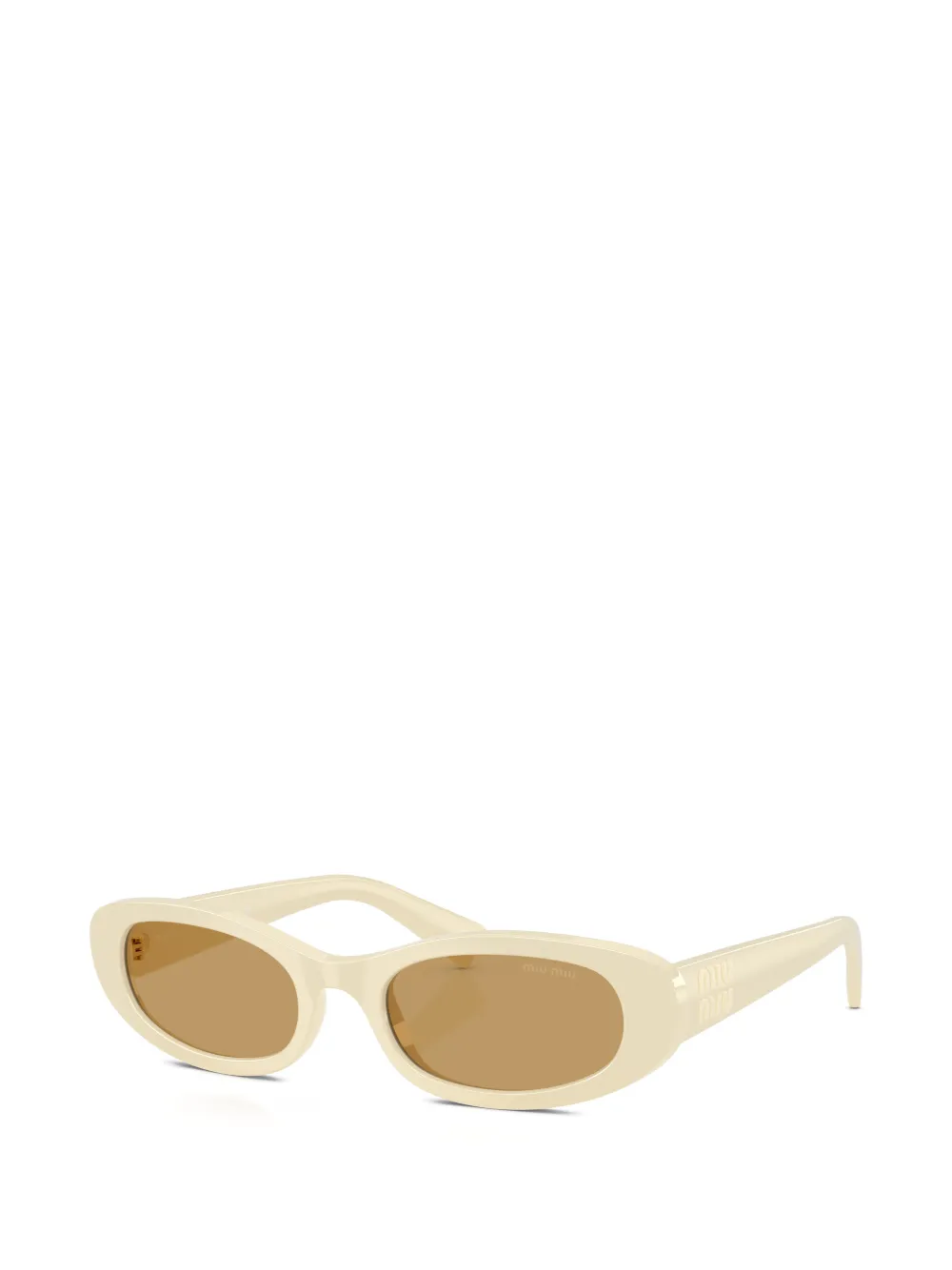 Miu Eyewear oval-frame sunglasses Beige