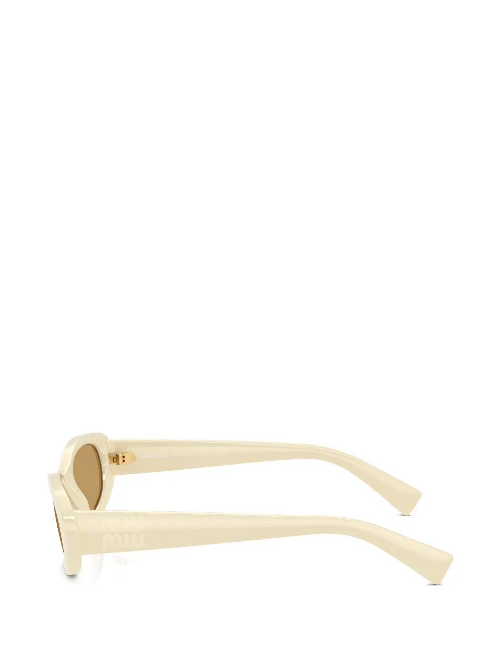 Miu Eyewear oval-frame sunglasses Beige