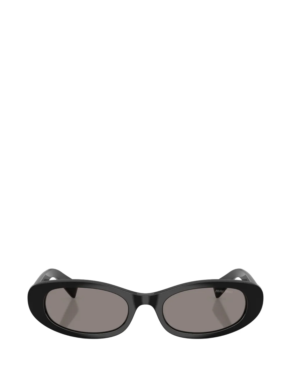 Miu Eyewear logo-plaque oval-frame sunglasses Zwart