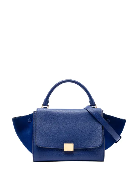 Celine Pre-Owned 2015 Small Calfskin and Suede Trapeze satchel