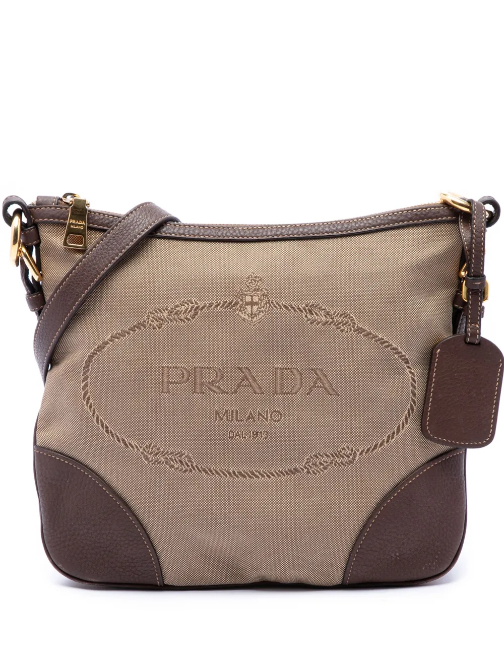 Prada Pre-Owned 2010-2026 Canvas Canapa Logo crossbody bag - Toni neutri